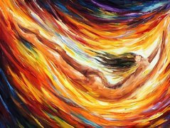 Kobieta, Fala, Kolory, Leonid Afremov