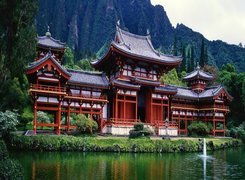 Piękny, Chiński, Pałac, Góry