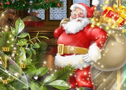 Mikołaj, Boże Narodzenie, Grafika ,Prezenty