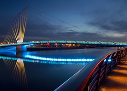 Most, Kolorowe, Światła, Noc