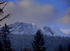 Góry, Zimą, Giewont