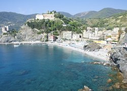 Morze, Panorama, Monterosso, Włochy