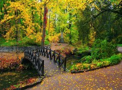 Park, Mostek, Jesień