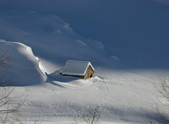 Zima, Domek, Śnieg