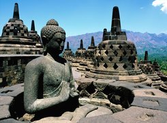 Budowla, Borobudur, Posąg, Budda, Indonezja