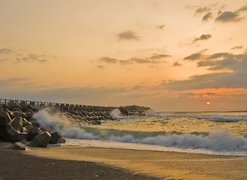 Morze, Plaże, Kamienie, Fale