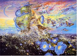 Kobieta, Patefon, Motyle, Josephine Wall