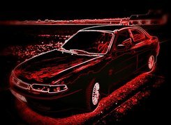 Samochód, Mazda 626, Neon, Fractalius