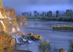 Rzeka, Wodospad, Las