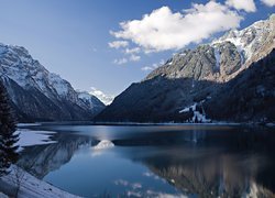 Jezioro, Góry, Glarus, Szwajcaria