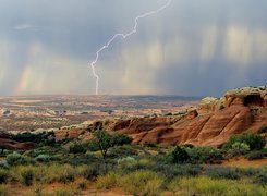 Stany Zjednoczone, Utah, Park Narodowy Arches, Piorun, Kanion