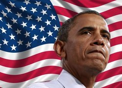 Barack Obama, Prezydent, Stany Zjednoczone, Flaga