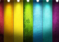 Apple, Logo, Kolorowe, Pasy