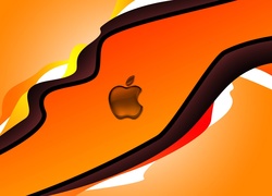 Apple, Logo, Pomarańczowe, Orange