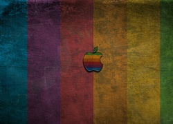 Apple, Logo, Kolorowe, Ciemne, Pasy