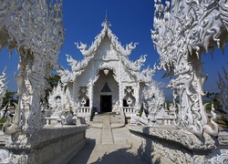 Biała Świątynia, Buddyjska, Wat Rong Khun, Prowincja Chiang Rai, Tajlandia
