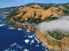 Big Sur, California, Morze, Mgła