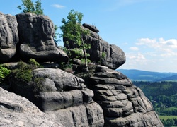 Góry Stołowe, Szczeliniec Wielki, Skały