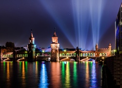 Miasto, Nad, Wodą, Iluminacje