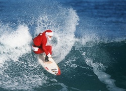 Mikołaj, Surfer, Fala