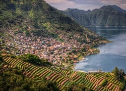 Lake Atitlan, Guatemala, Miasto, Jezioro