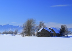 Pola, Domy, Góry, Zima