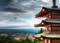 Domek, Góra, Fuji, Japonia
