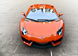 Lamborghini, Aventador, Światła, Szyba