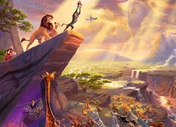 Thomas Kinkade, Disney, Król Lew, The Lion King
