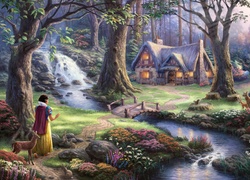 Thomas Kinkade, Disney, Królewna Śnieżka i siedmiu krasnoludków, Snow White and the Seven Dwarfs