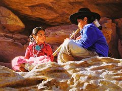 Alfredo Rodriguez, Malarstwo, Skały, Dzieci, Indianie