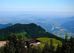 Panorama, Góry, Droga, Zajazd