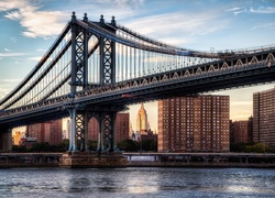 Most, Wieżowce, New, York, City, Manhattan