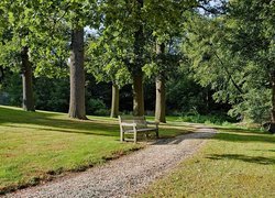 Park, Aleja, Ławka, Lato