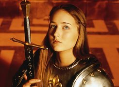 Aktorka, Leelee Sobieski, Miecz, Zbroja, Film, Joanna dArc