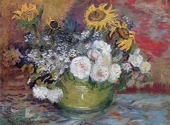 Obraz, Vincent van Gogh, Kolorowe, Kwiaty, Bukiet