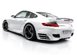 Białe, Porsche, Spojler
