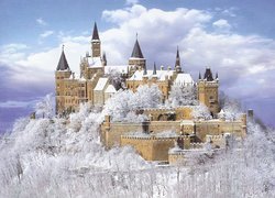 Zima, Zamek, Burg Hohenzollern, Niemcy