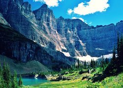 Jeziorko, Góry, Park Narodowy, Montana, Kanada