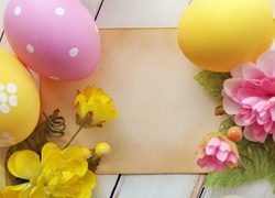 Wielkanoc, Kwiaty, Jajka