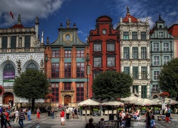 Miasto, Kamienice, Gdańsk, Polska