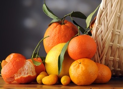 Pomarańcze, Mandarynki, Kosz