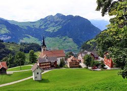 Góry, Lasy, Kościół, Szwajcaria