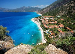 Turcja, Miasto, Oludeniz, Plaża, Morze