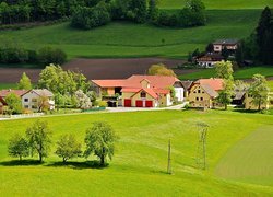 Domy, Łąka, Pola, Austria