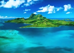 Polinezja Francuska, Bora Bora, Morze, Wyspa