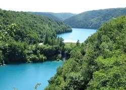 Chorwacja, Narodowy, Park, Plitvice, Wzgórza, Lasy, Jeziora