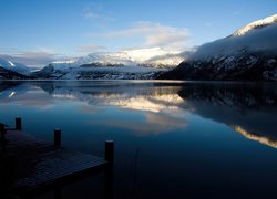 Jezioro, Góry, Pomost, Jolstravatnet, Norwegia