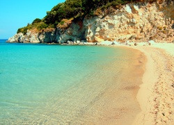 Morze, Plaża, Skały, Zakynthos, Grecja