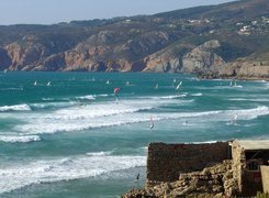 Wybrzeże, Skaliste, Morze, Surfing, Hiszpania